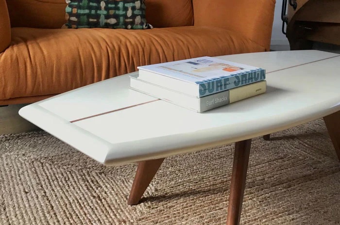 Display of coffee table books.